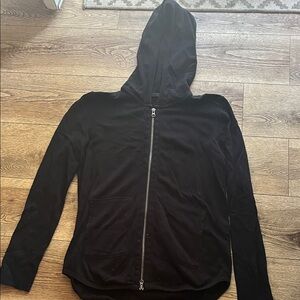 ATM Anthony Thomas Melillo Black Zip-Up Hoodie